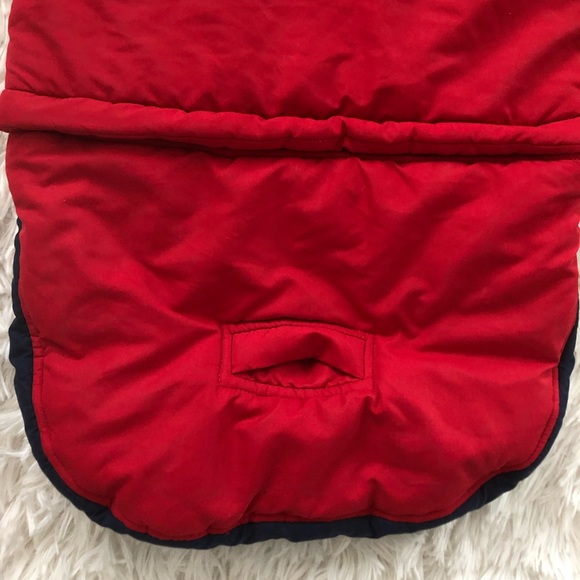 Oshkosh B’gosh Baby Boy Bunting Snowsuit Size 0-9 Months Hooded Red And Blue - Picture 6 of 6